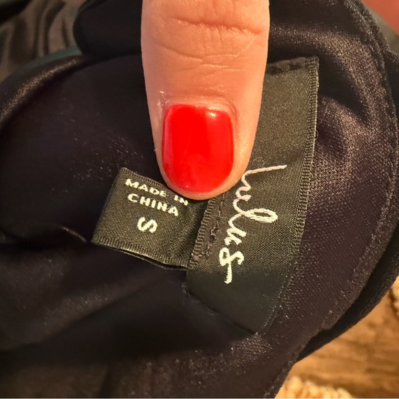 Lulu's Black Sleeveless V-Neck Slit Maxi Gown-WEDDING GUEST Dress! - Picture 5 of 7